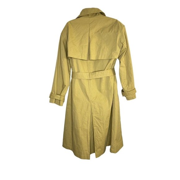 Nili Lotan Womens Pleated Back Trench Coat Khaki Size‎ Medium NEW NWT - Picture 6 of 10